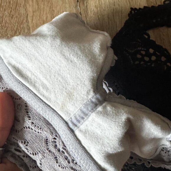 Aerie American Eagle Halter Neck Bralette Gray and Black Bundle Size M - Picture 4 of 4